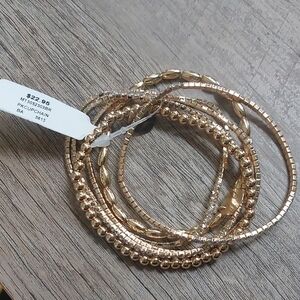 Sparkly Gold-Tone Bracelet Set NWT